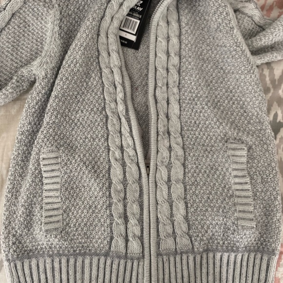 XR X-RAY JEANS grey black fall wool lined hoodie zip up - Picture 3 of 4